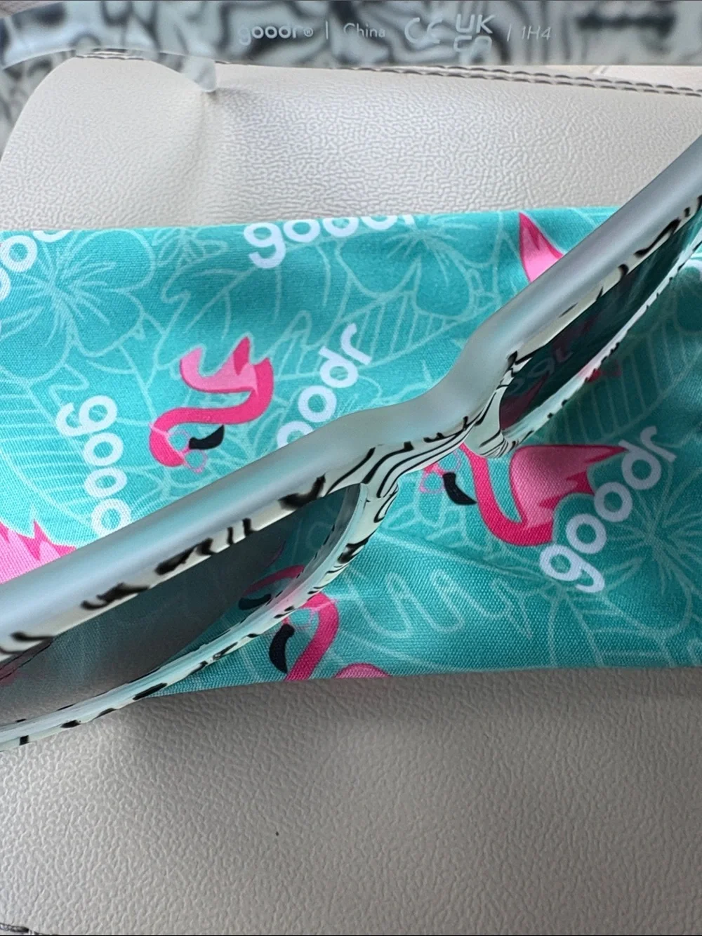 White Zebra-Print goodr Sunglasses